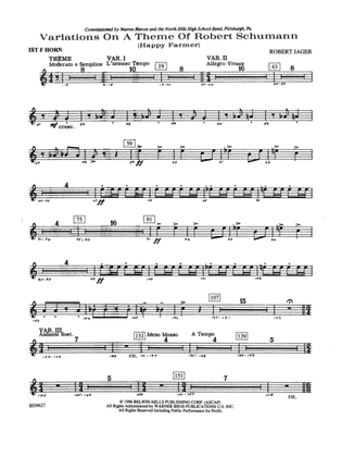 Variations on a Theme of Robert Schumann: 1st F Horn