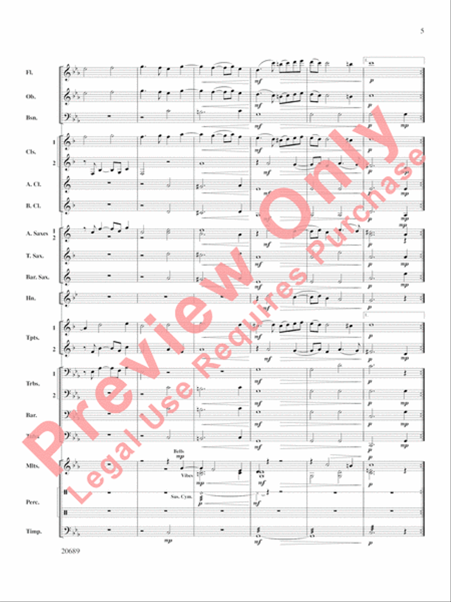 Music of the English Renaissance Concert Band scores gallery preview page 6