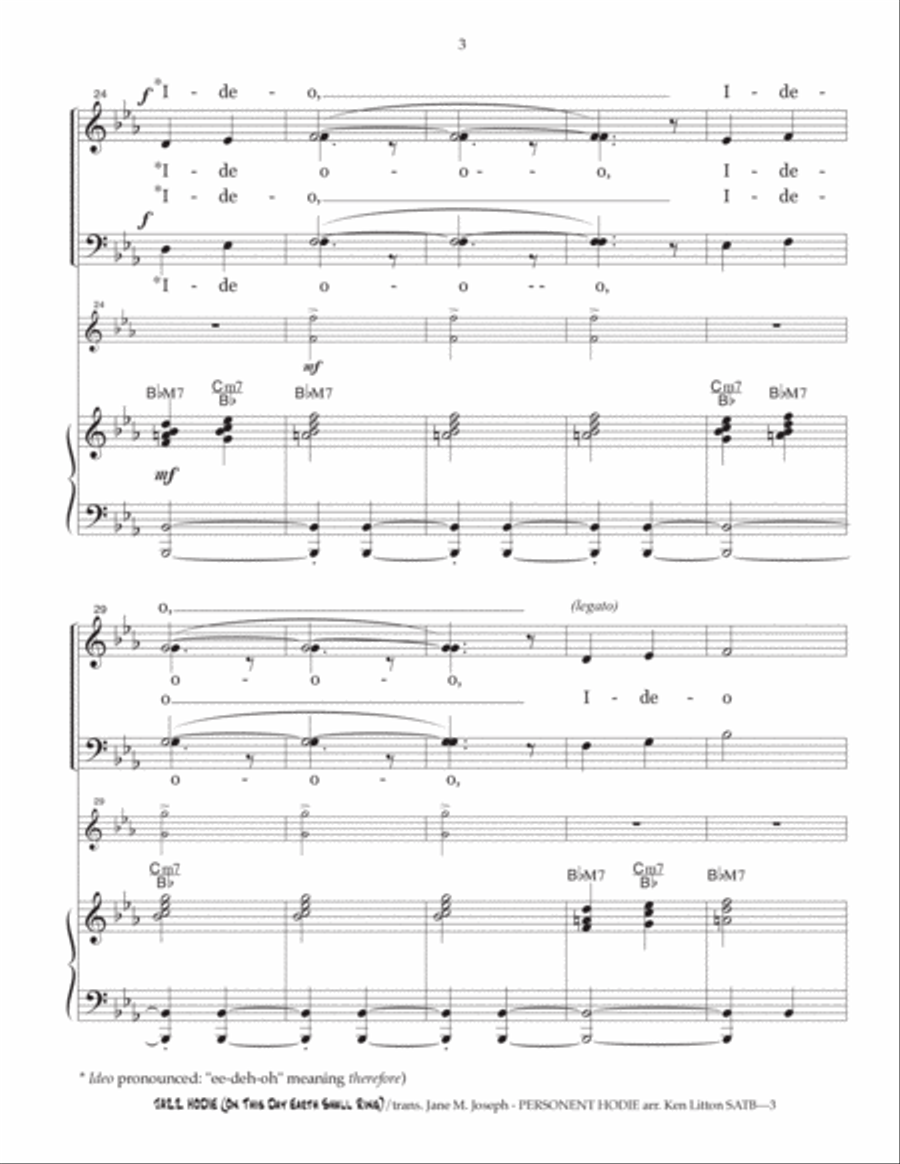 Jazz Hodie (On This Day Earth Shall Ring) 4-Part scores gallery preview page 3