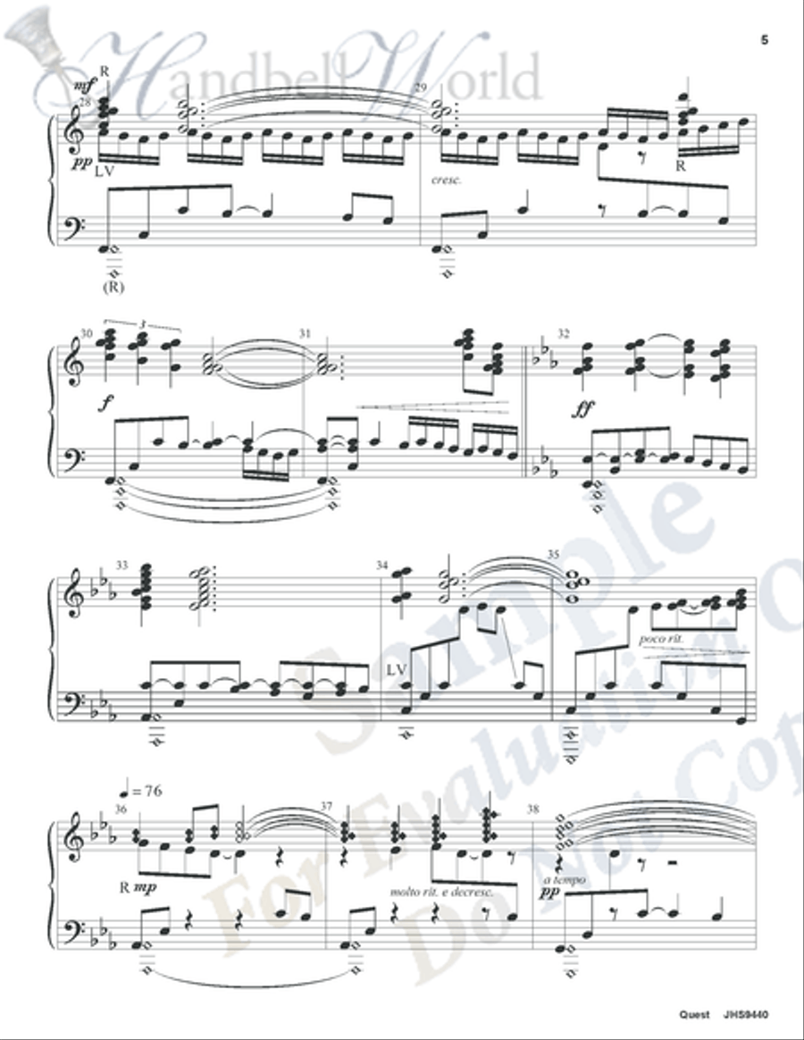 Quest Quest Handbell Choir scores gallery preview page 4