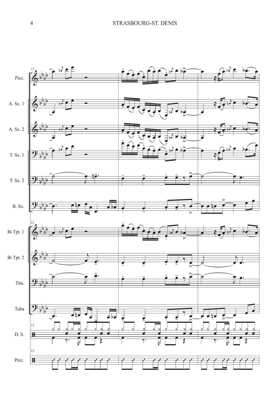 Strasbourg / St. Denis Large Ensemble scores gallery preview page 6