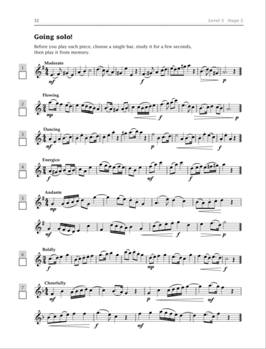 Improve Your Sight-Reading! Flute, Levels 1-3 (Elementary) Flute scores gallery preview page 4