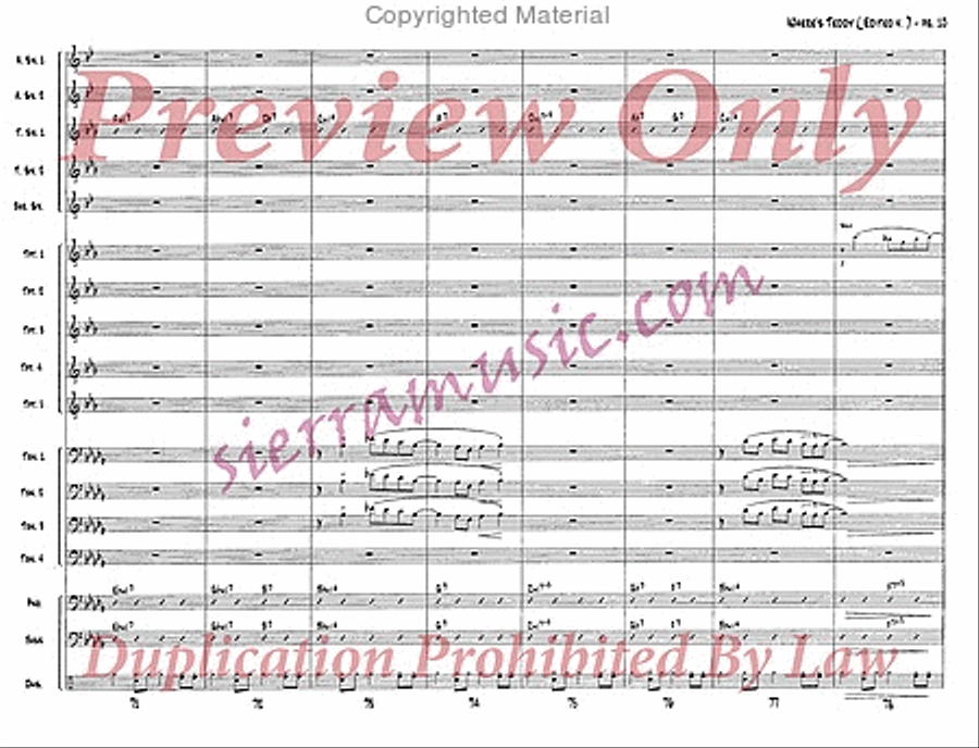 Where's Teddy (edited v.) Jazz Ensemble scores gallery preview page 11