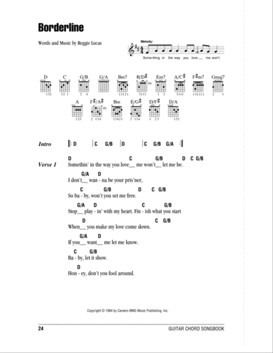 Borderline Acoustic Guitar scores gallery preview page 1