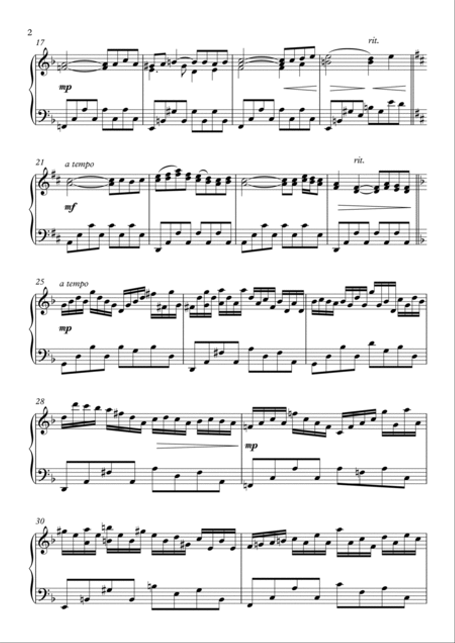 Asche in der Wüste (Ashes in the desert) Piano Solo scores gallery preview page 2
