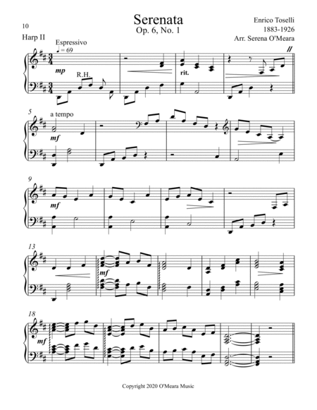 Serenata, Op. 6, No 1, Harp II image number null