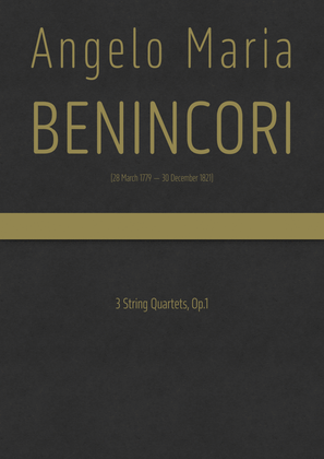 Benincori - 3 String Quartets, Op.1