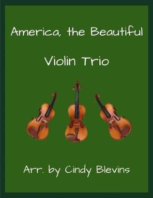 Book cover for America, the Beautiful, Violin Trio