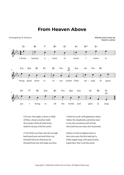From Heaven Above (Key of E-Flat Major) image number null