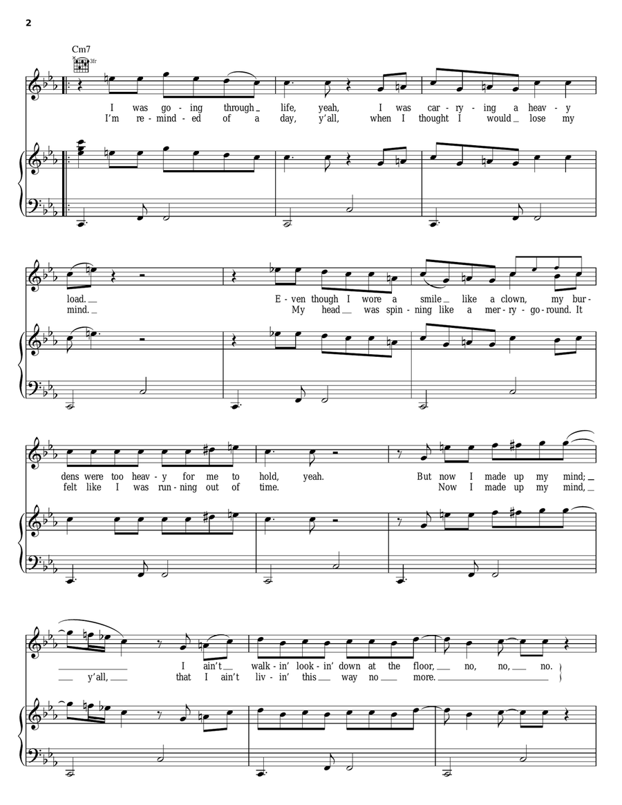 Power Piano, Vocal, Guitar scores gallery preview page 2