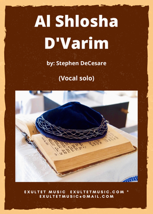 Book cover for Al Shlosha D'Varim (Vocal solo)