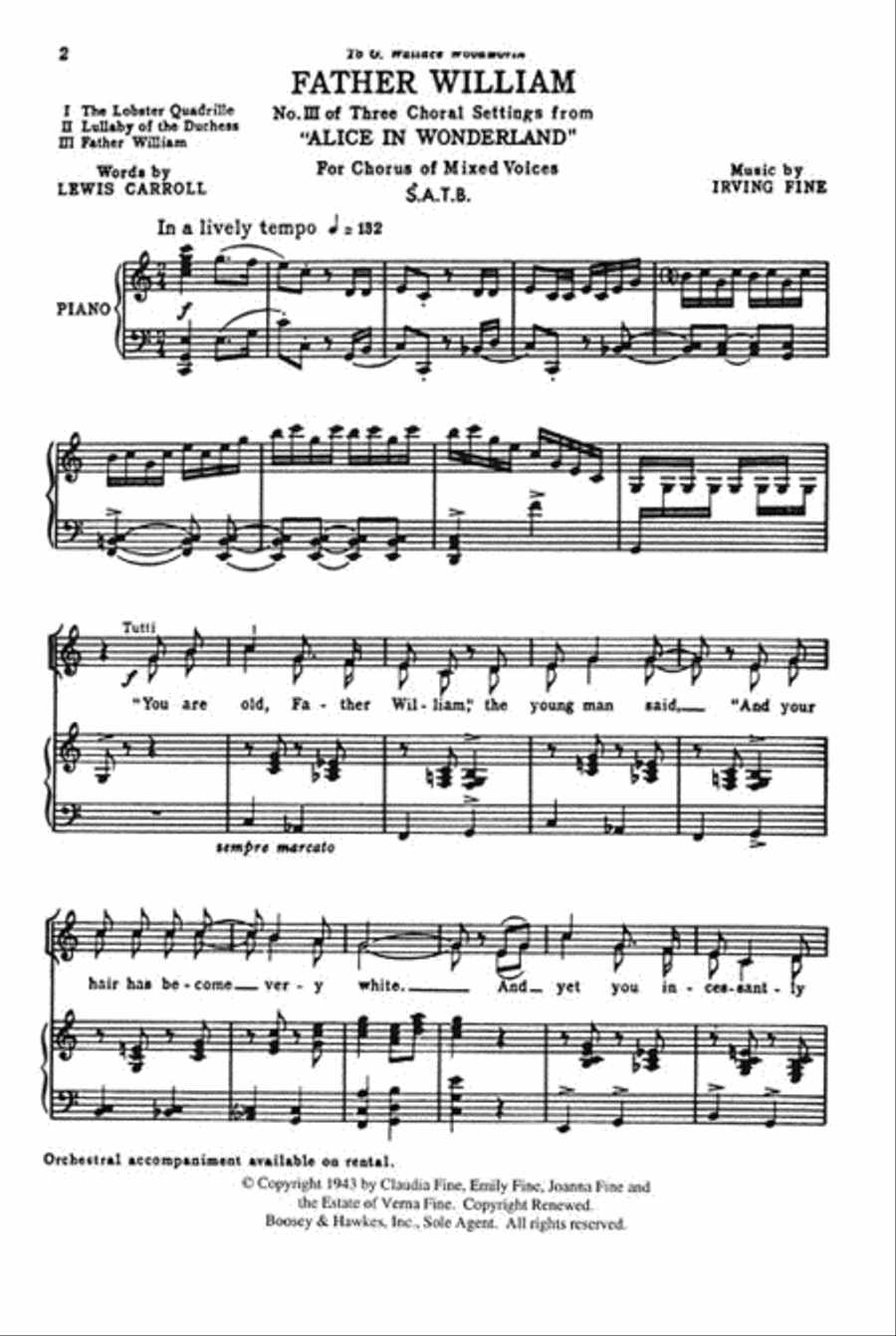 Father William 4-Part scores gallery preview page 2