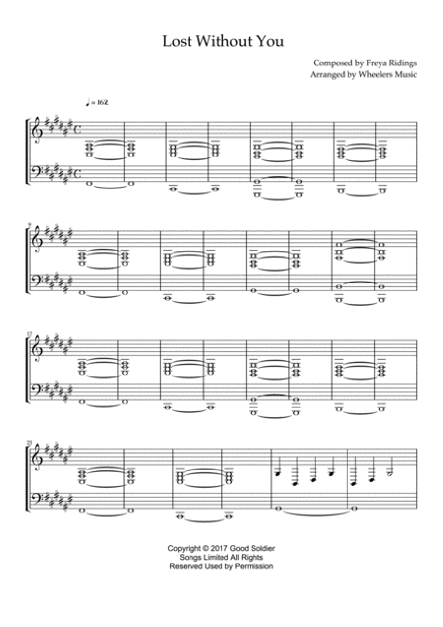 Lost Without You Lost Without You Easy Piano scores gallery preview page 2