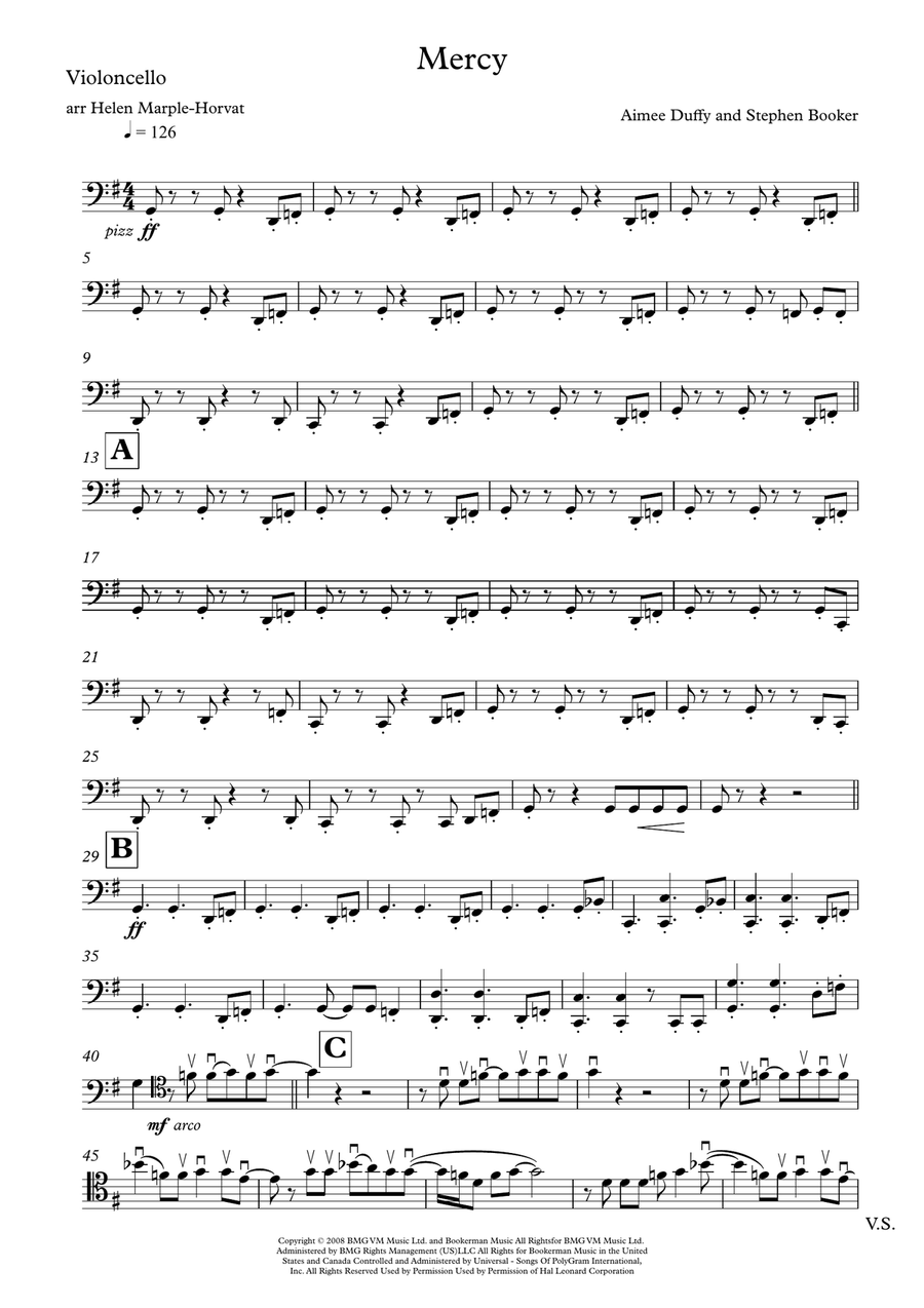 Mercy String Quartet scores gallery preview page 5