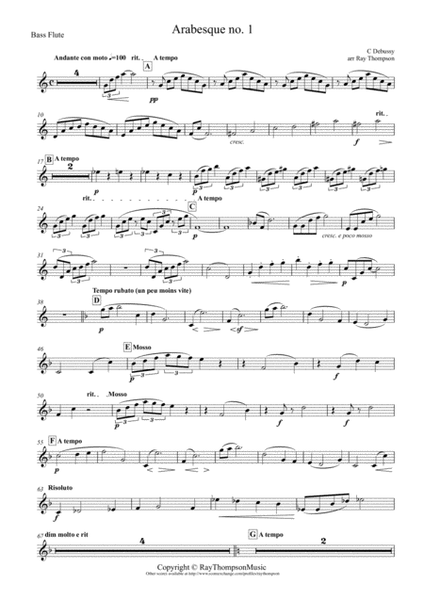 Debussy: Arabesque No.1 - flute quintet image number null