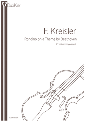 Book cover for Kreisler - Rondino, 2nd violin accompaniment