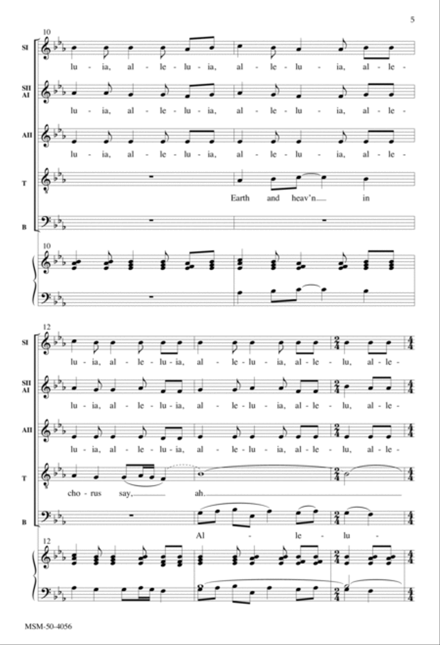 Christ the Lord Is Risen Today Divisi scores gallery preview page 4
