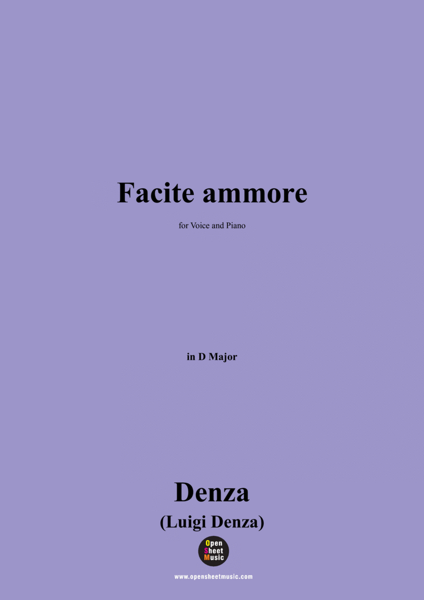 Denza-Facite ammore!,in D Major