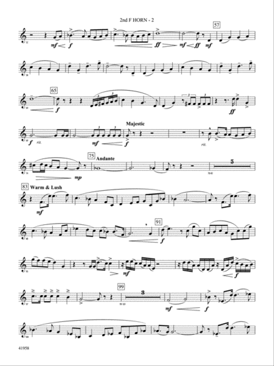 God's Country: 2nd F Horn Concert Band scores gallery preview page 2