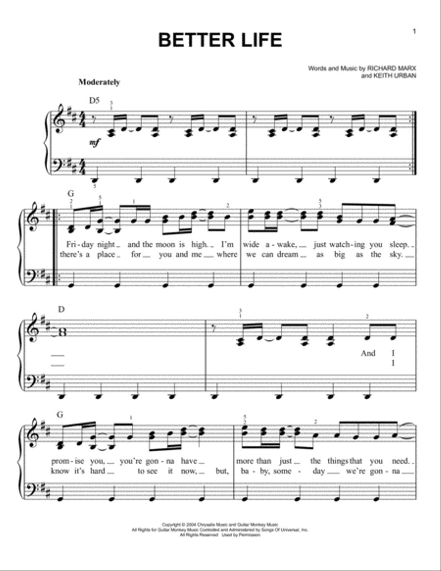 Better Life Better Life Voice scores gallery preview page 1