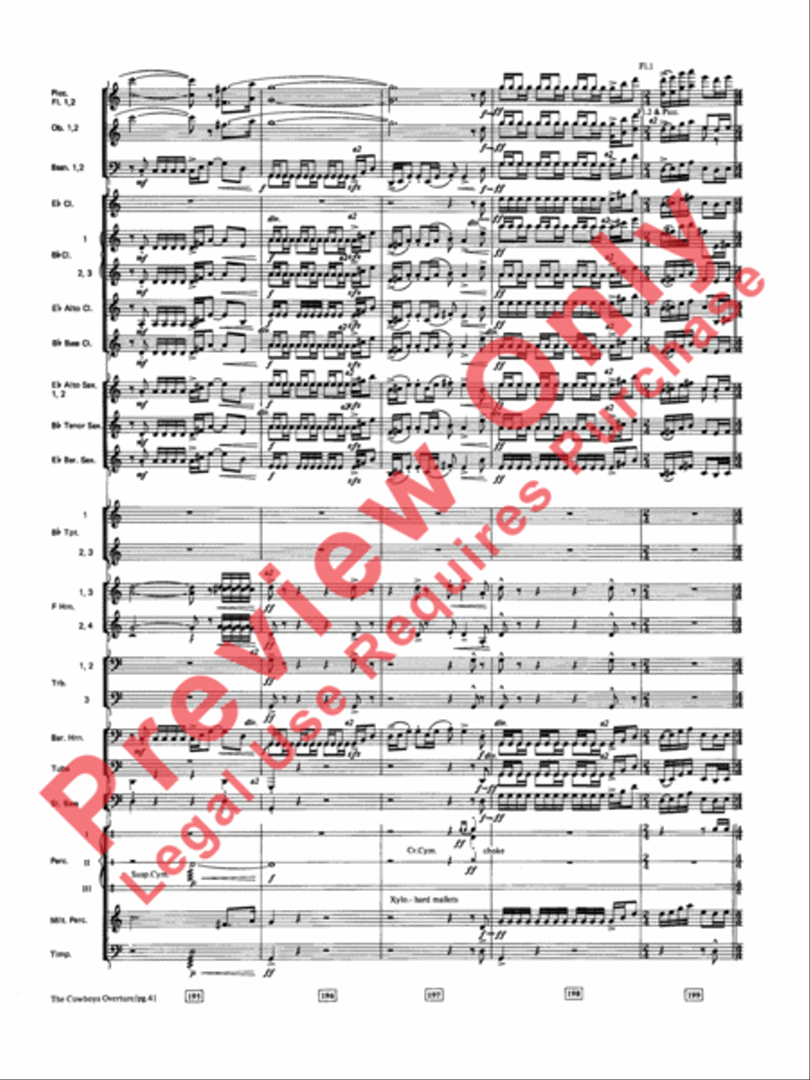 The Cowboys Concert Band scores gallery preview page 42
