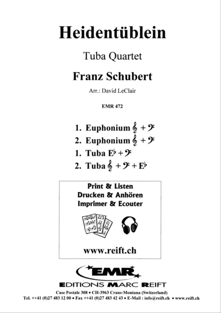 Heidentublein Tuba Quartet scores gallery preview page 2