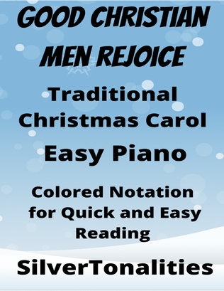 Book cover for Good Christian Men Rejoice Easy Piano Sheet Music with Colored Notation