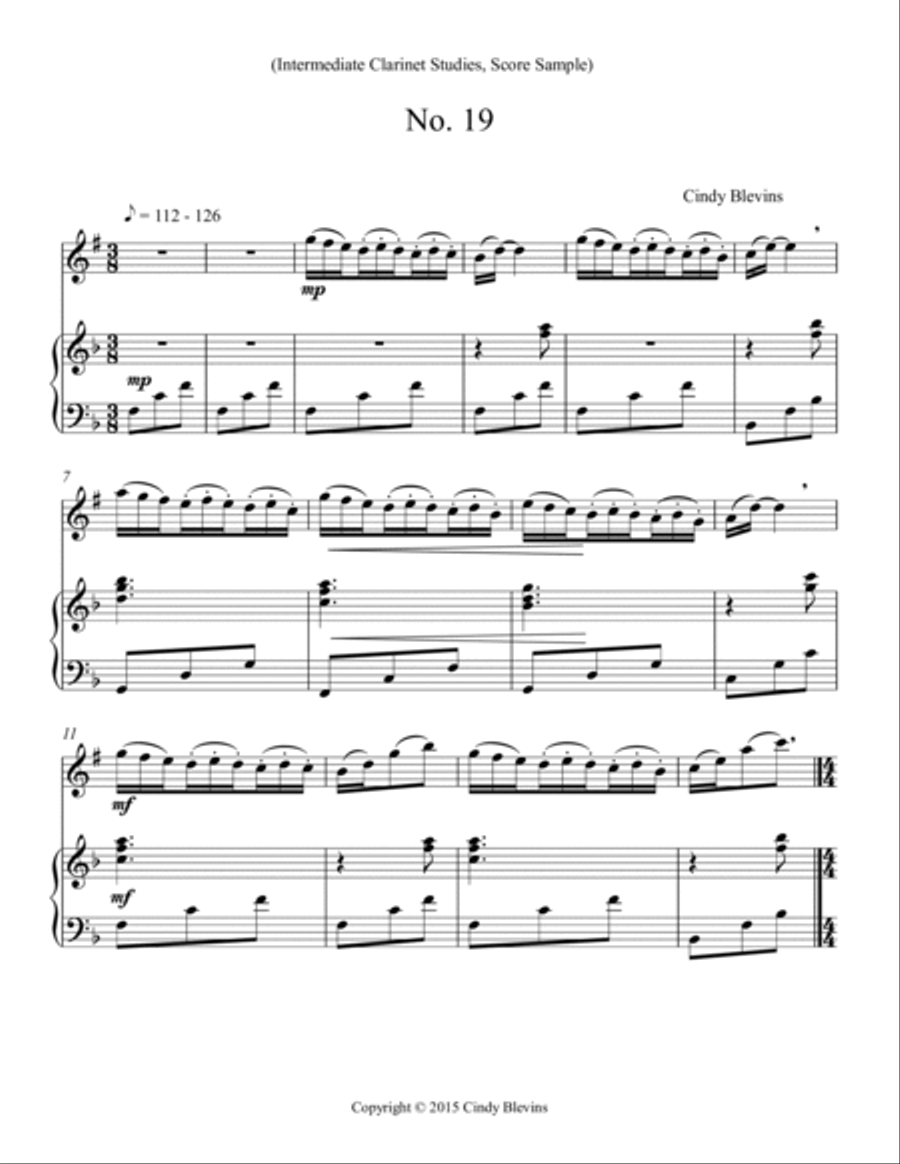 Clarinet Studies, Intermediate Clarinet Studies, Intermediate Clarinet Solo scores gallery preview page 5
