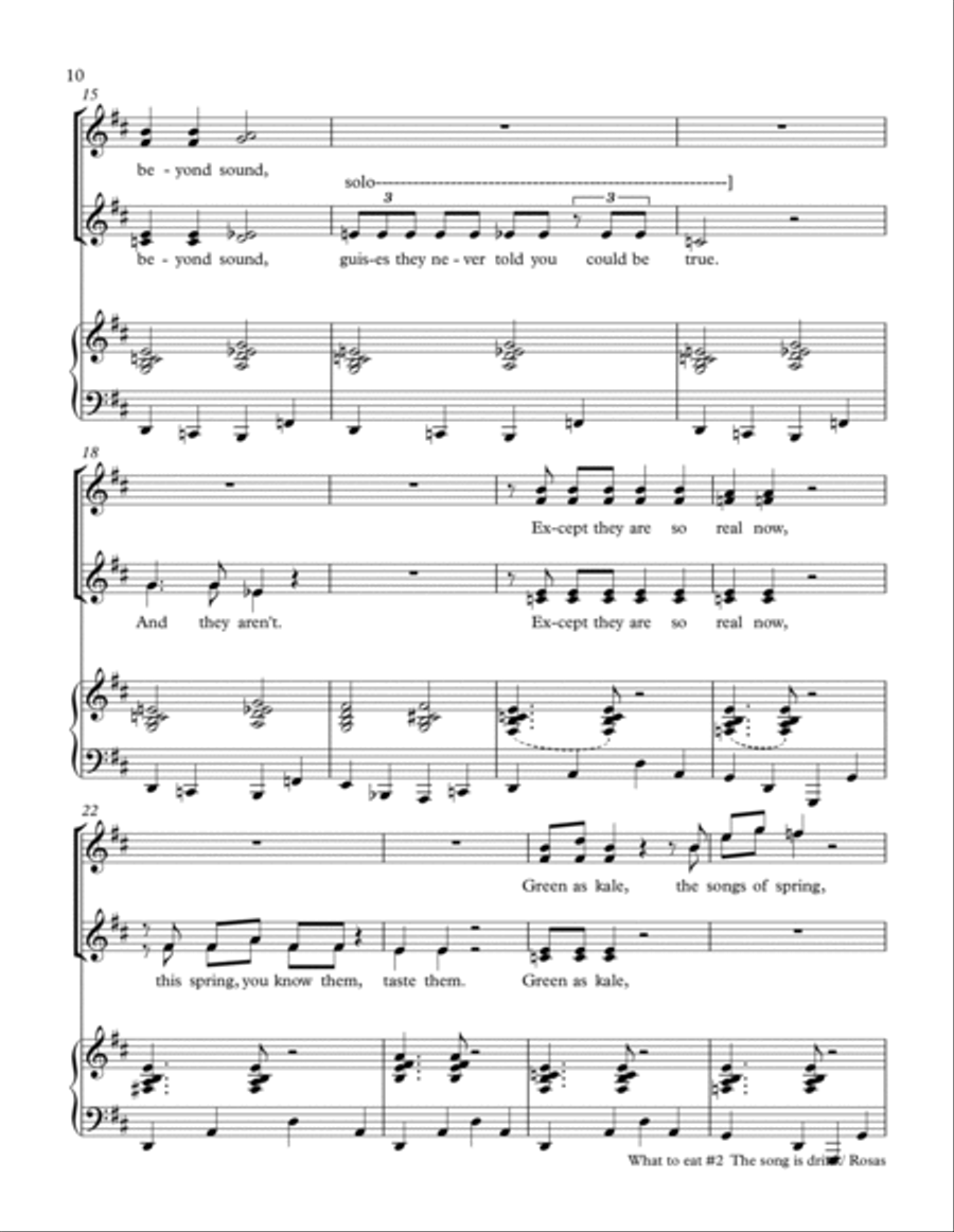 What to Eat, What to Drink #2 The Song is Drink Choir scores gallery preview page 3