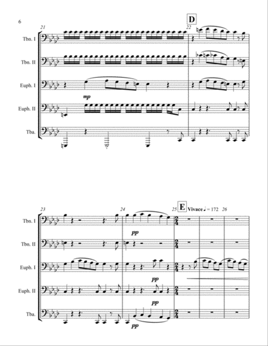 Egmont Overture Egmont Overture Brass Ensemble scores gallery preview page 6