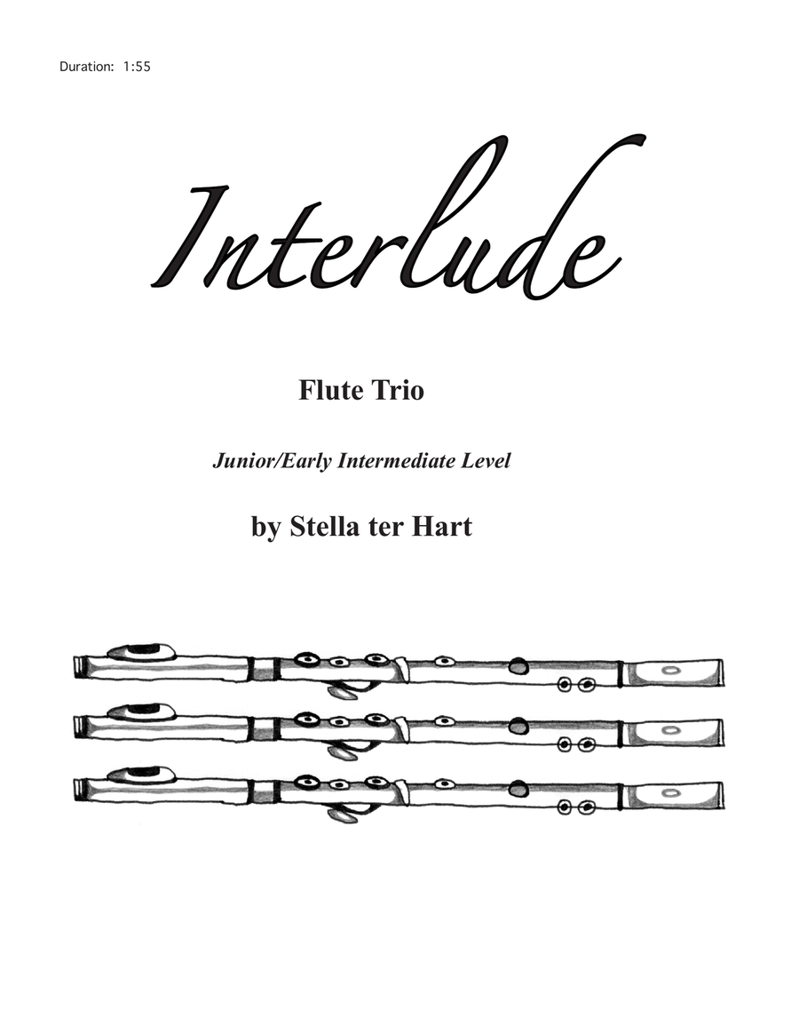 Interlude - intermediate Flute Trio Flute Trio scores gallery preview page 1