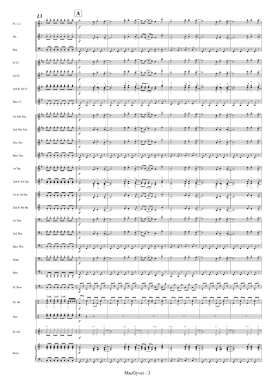 Macgyver - Theme Concert Band scores gallery preview page 5