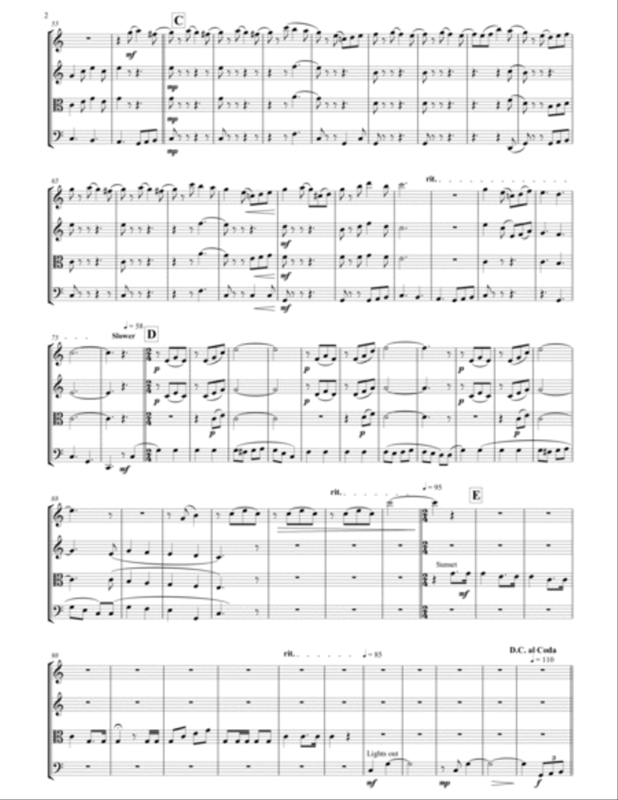Songs of the Poets Songs of the Poets String Quartet scores gallery preview page 3