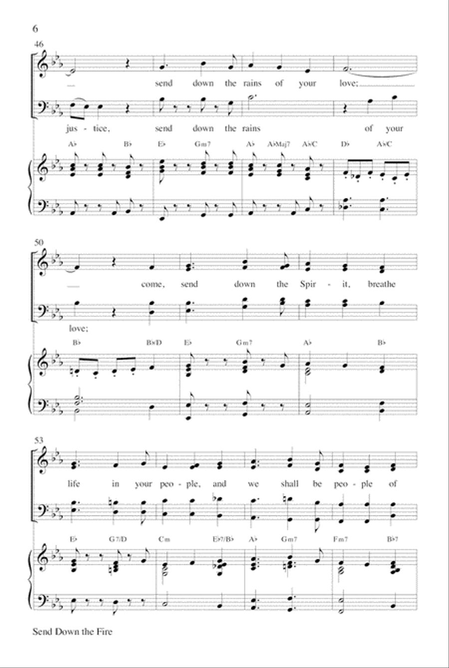 Send Down the Fire Choir scores gallery preview page 6