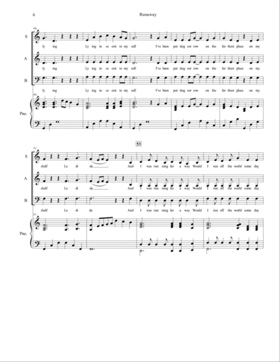 Runaway Runaway 3-Part scores gallery preview page 6