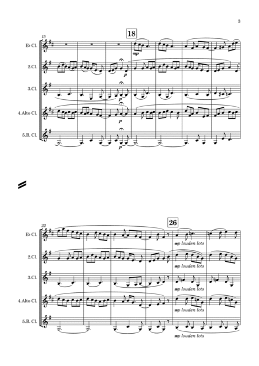 Ye Banks And Braes O'bonnie Doon Clarinet Quintet scores gallery preview page 4