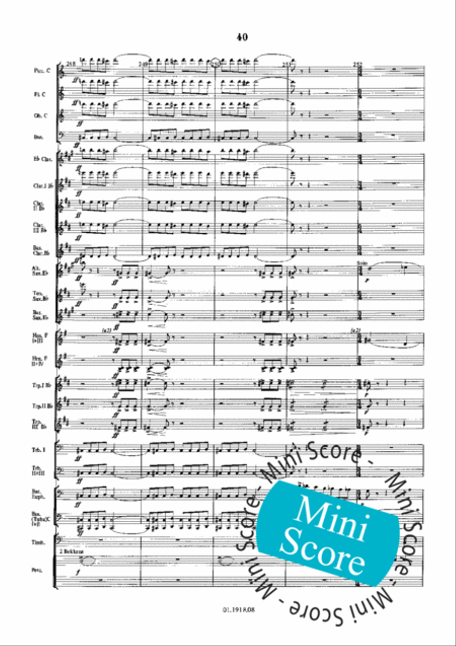 Overture for an Imaginary Play Concert Band scores gallery preview page 44