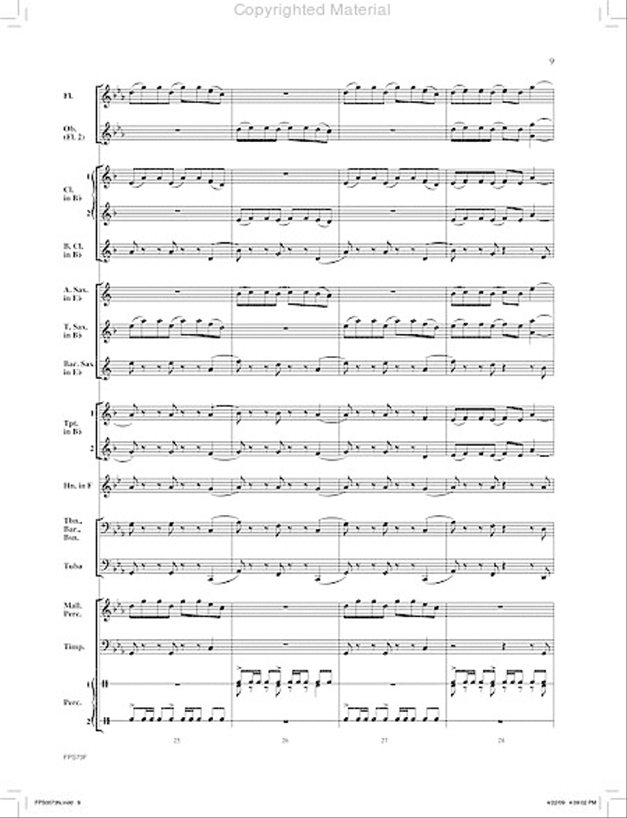 Zenobia The Warrior Queen Concert Band scores gallery preview page 10