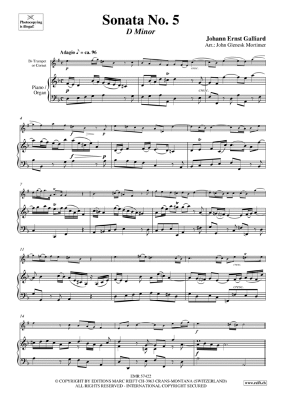 Sonata No. 5 Cornet scores gallery preview page 4