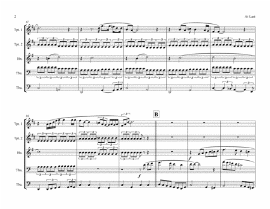 At Last Brass Ensemble scores gallery preview page 2