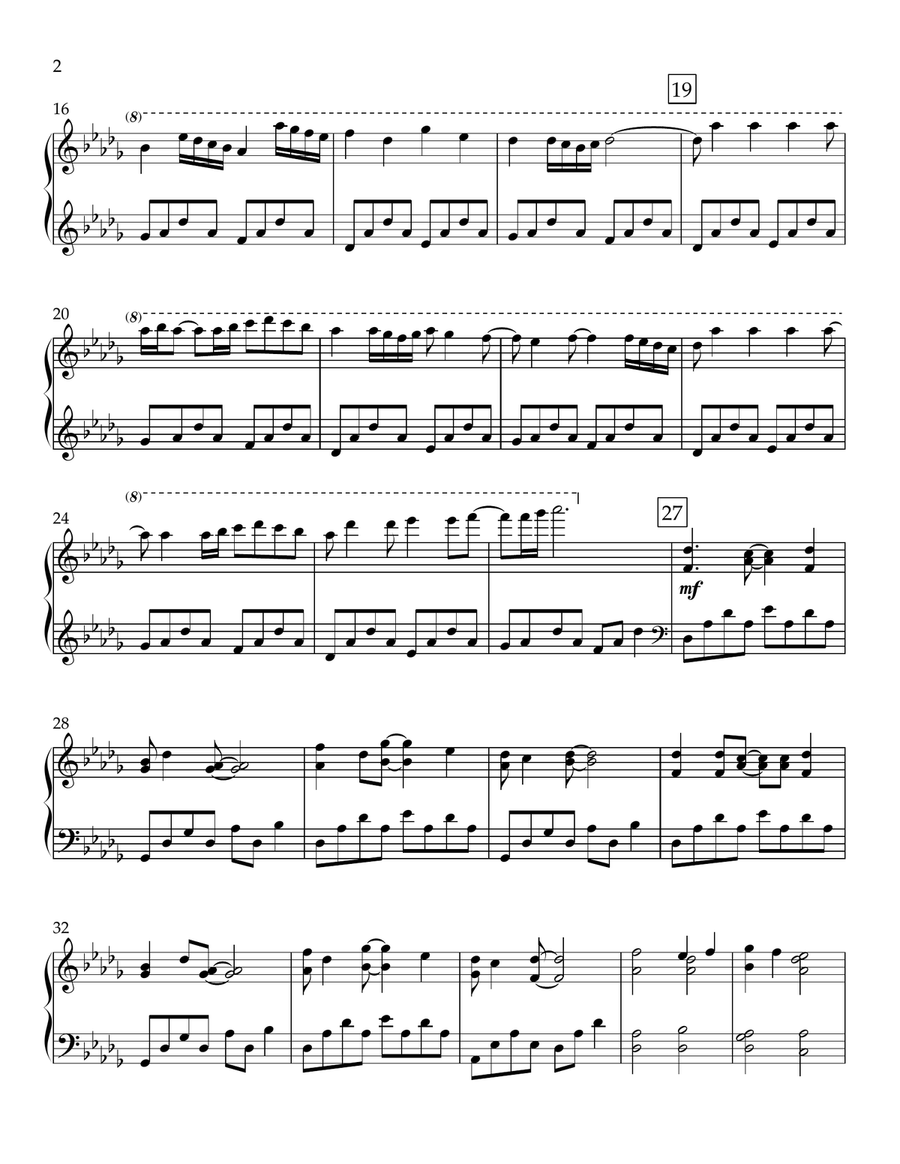 Come, Christians, Join to Sing (new age piano) Piano Solo scores gallery preview page 2
