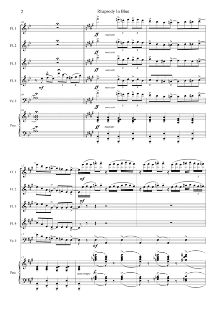 Rhapsody in Blue Rhapsody in Blue Flute scores gallery preview page 2