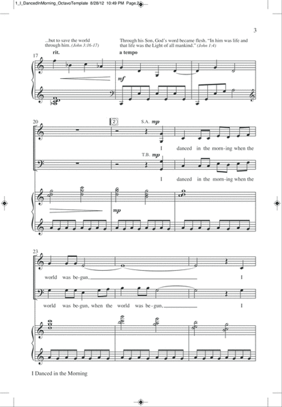 I Am the Lord of the Dance 4-Part scores gallery preview page 7