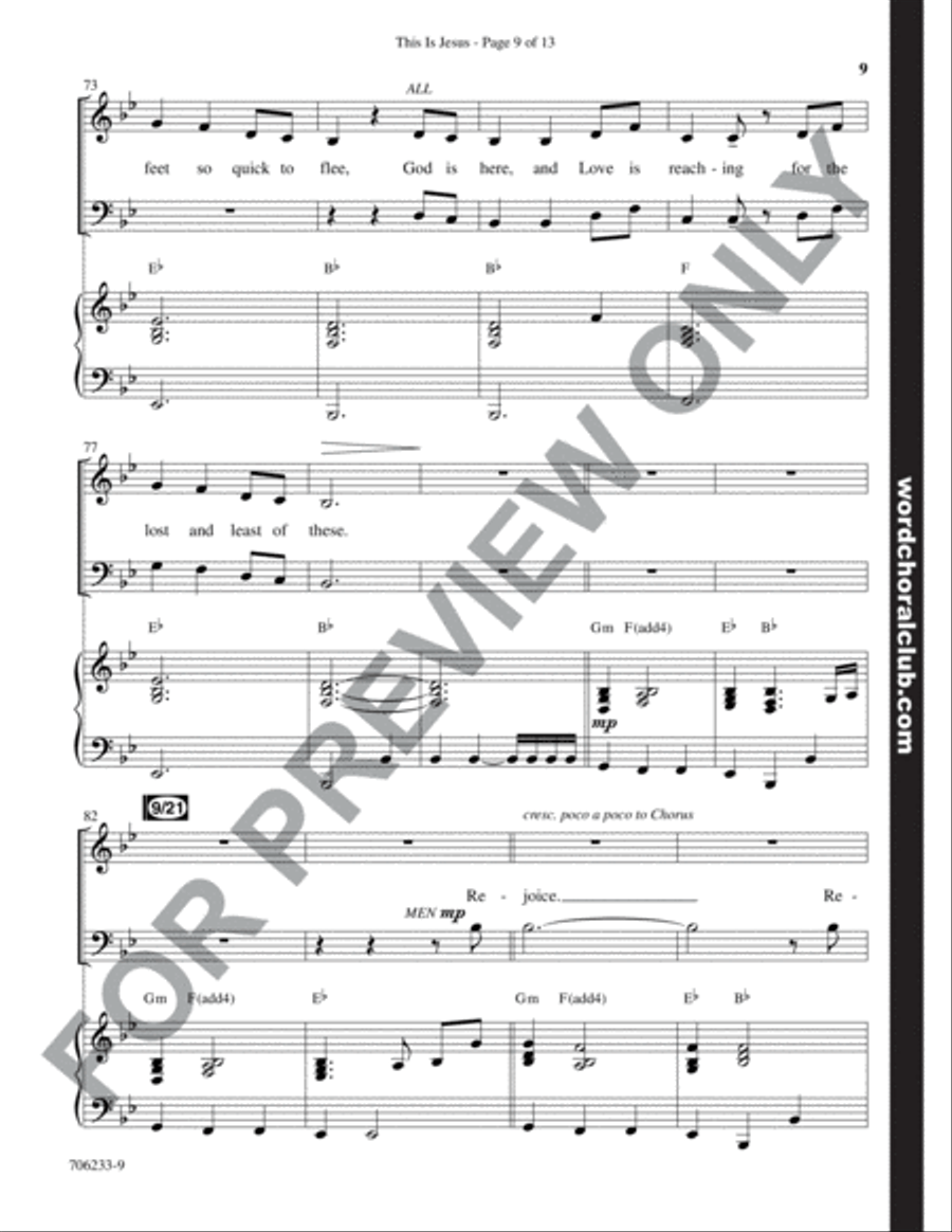 This Is Jesus - Anthem 4-Part scores gallery preview page 10