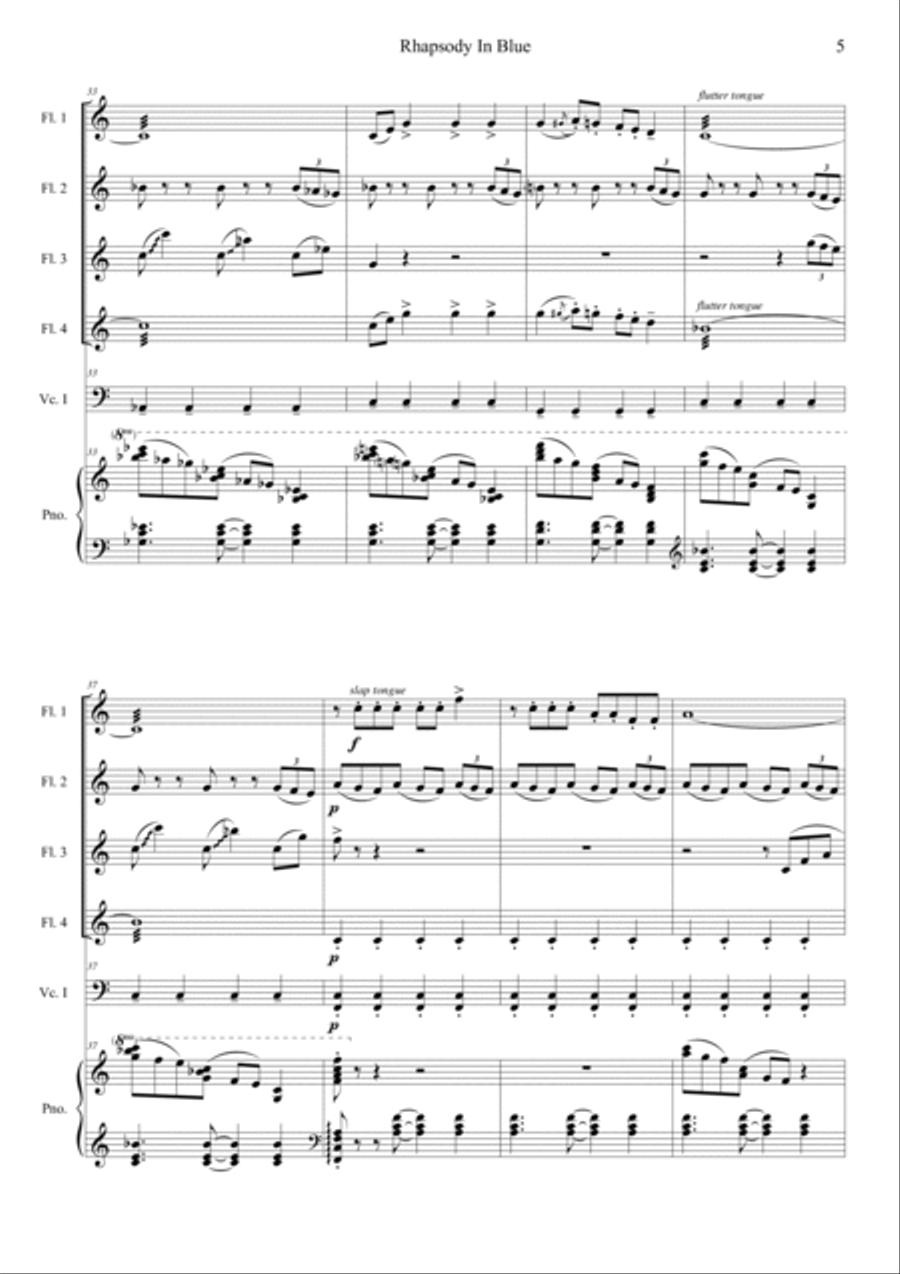Rhapsody in Blue Rhapsody in Blue Flute scores gallery preview page 5