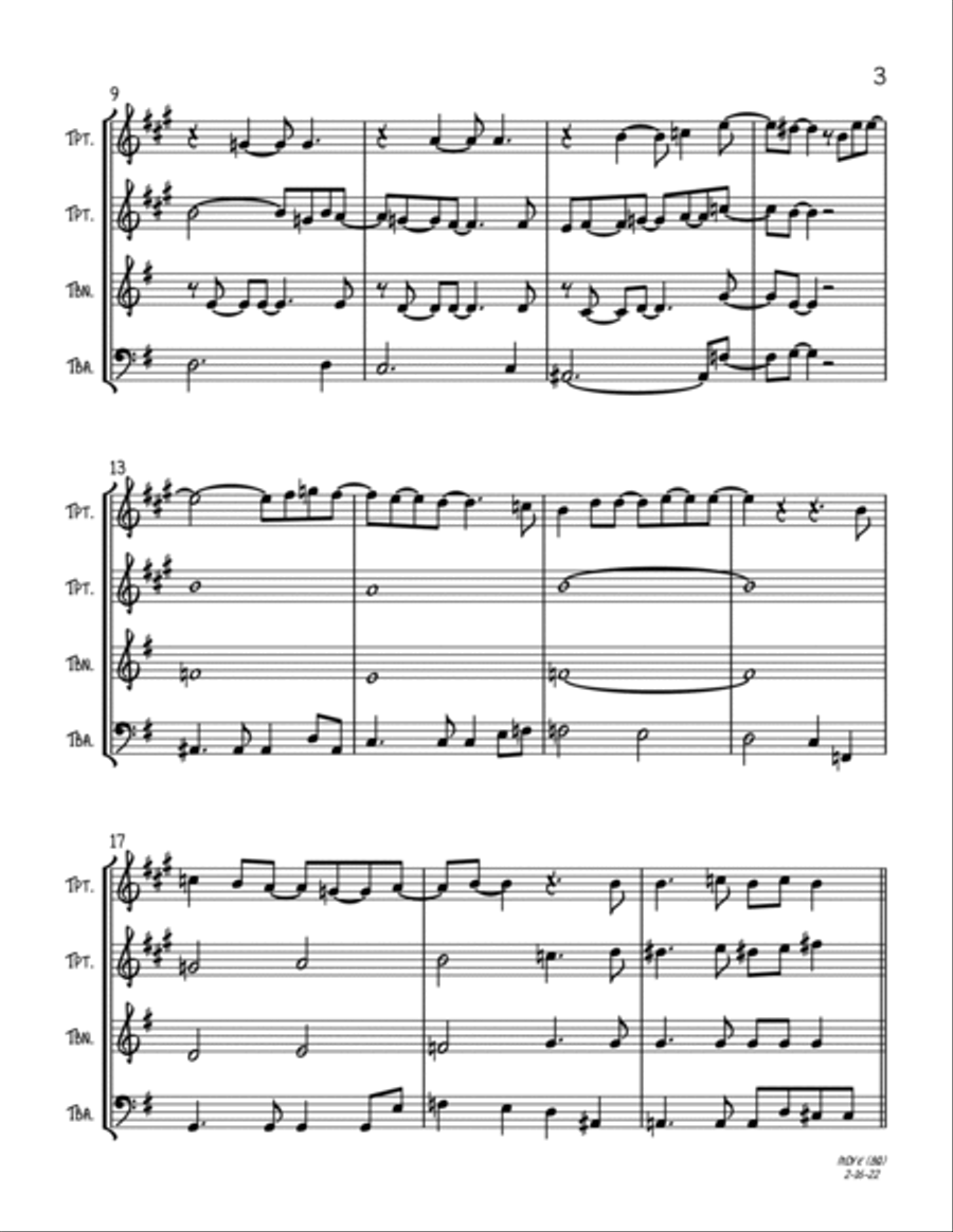 Mary, Did You Know? Trombone scores gallery preview page 3