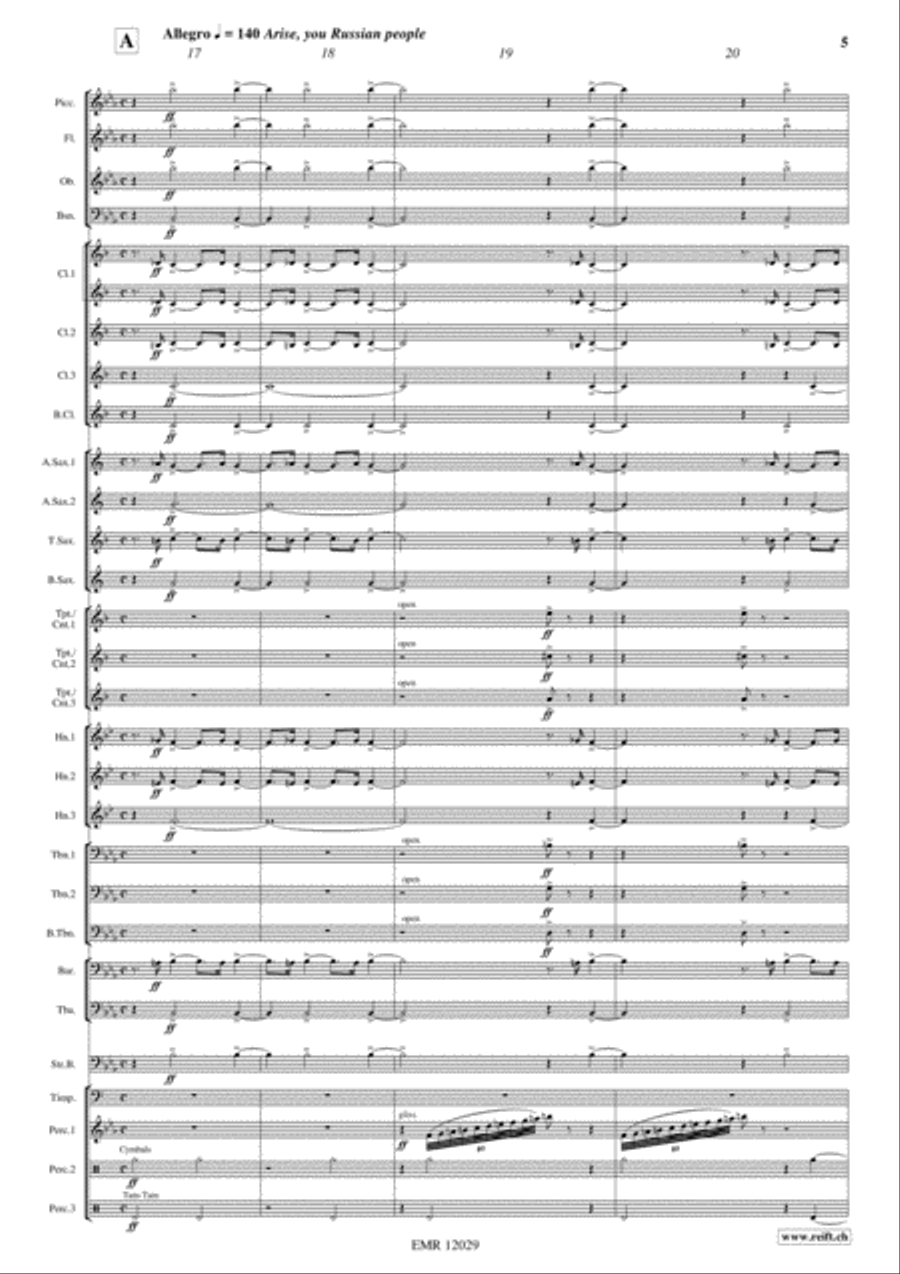 Alexander Nevsky Concert Band scores gallery preview page 6