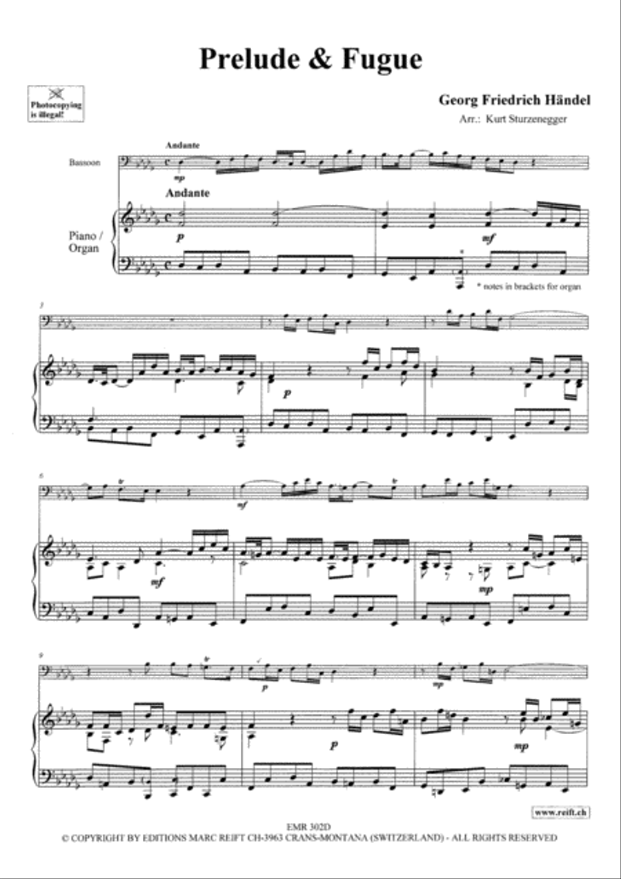 Prelude & Fugue Bassoon Solo scores gallery preview page 3