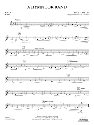 A Hymn for Band (arr. Johnnie Stuart) - Pt.4 - F Horn