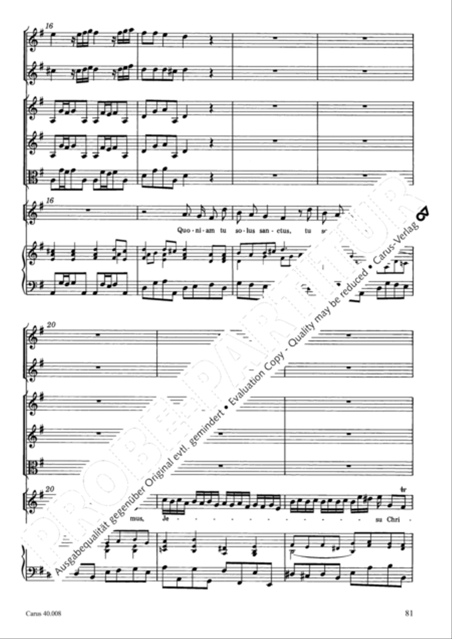 Introduzione e Gloria 4-Part scores gallery preview page 82